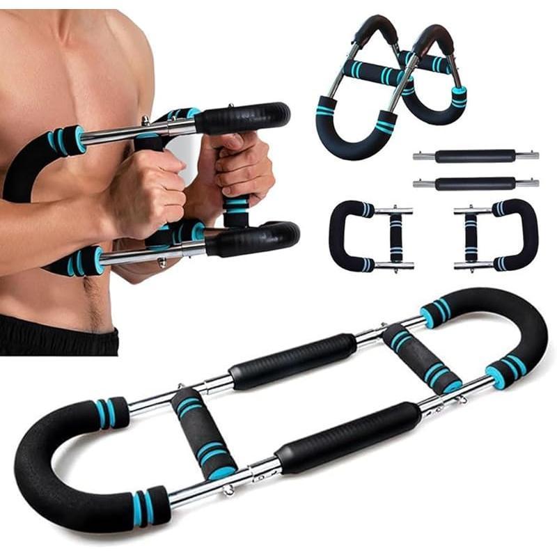 Muscle trainer, detachable portable spring resistance, strengthens arm muscles, home gym fitness equipment, adjustable hand grip strengthener, triceps trainer, men's fitness trainer