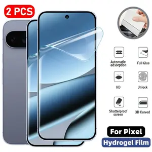 2pcs HD Water Gel Screen Protector for Google Pixel 10, 10a, 9a, 9 Pro, Xl, 8, 7, 6 Pro, 6a, Anti-Scratch, Easy Install, Ultra-Thin