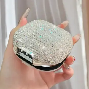 Luxury Diamond-Encrusted Portable Medicine Box, Week Travel Pill Organizer, Waterproof Mini Shell Storage Case, Starry Seven Days Secret Chamber