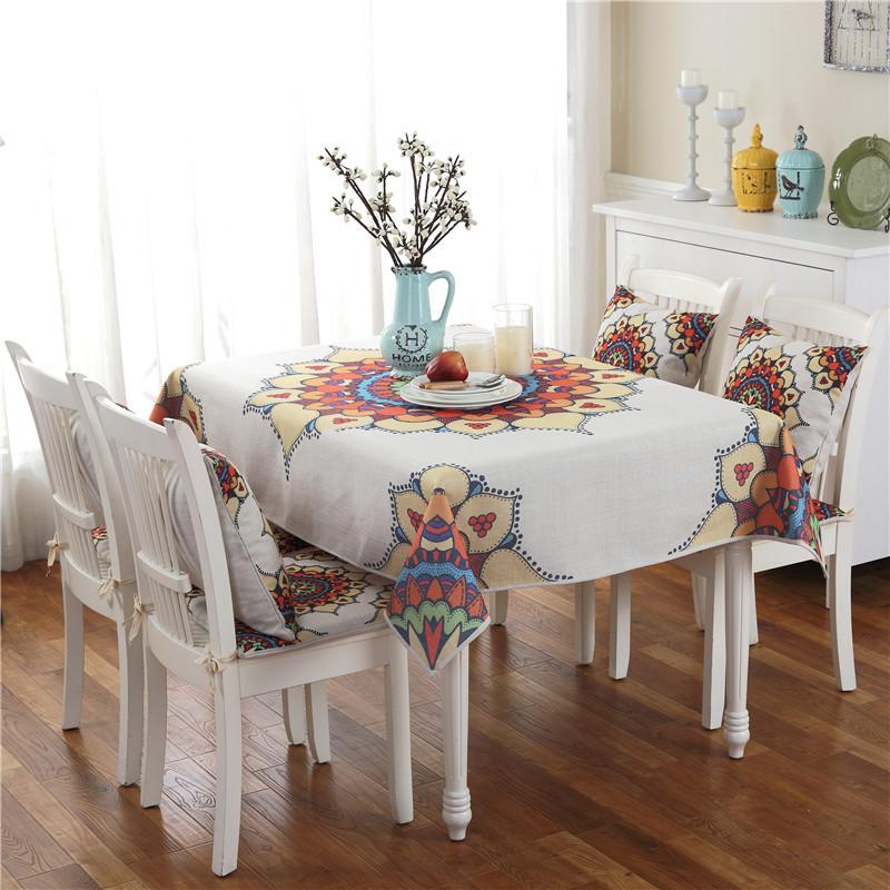 Imitation Linen Dining Chair Cushion, Seat Pad, Backrest Cushion, Pillowcase, Tablecloth, Multi-Purpose Cover Towel