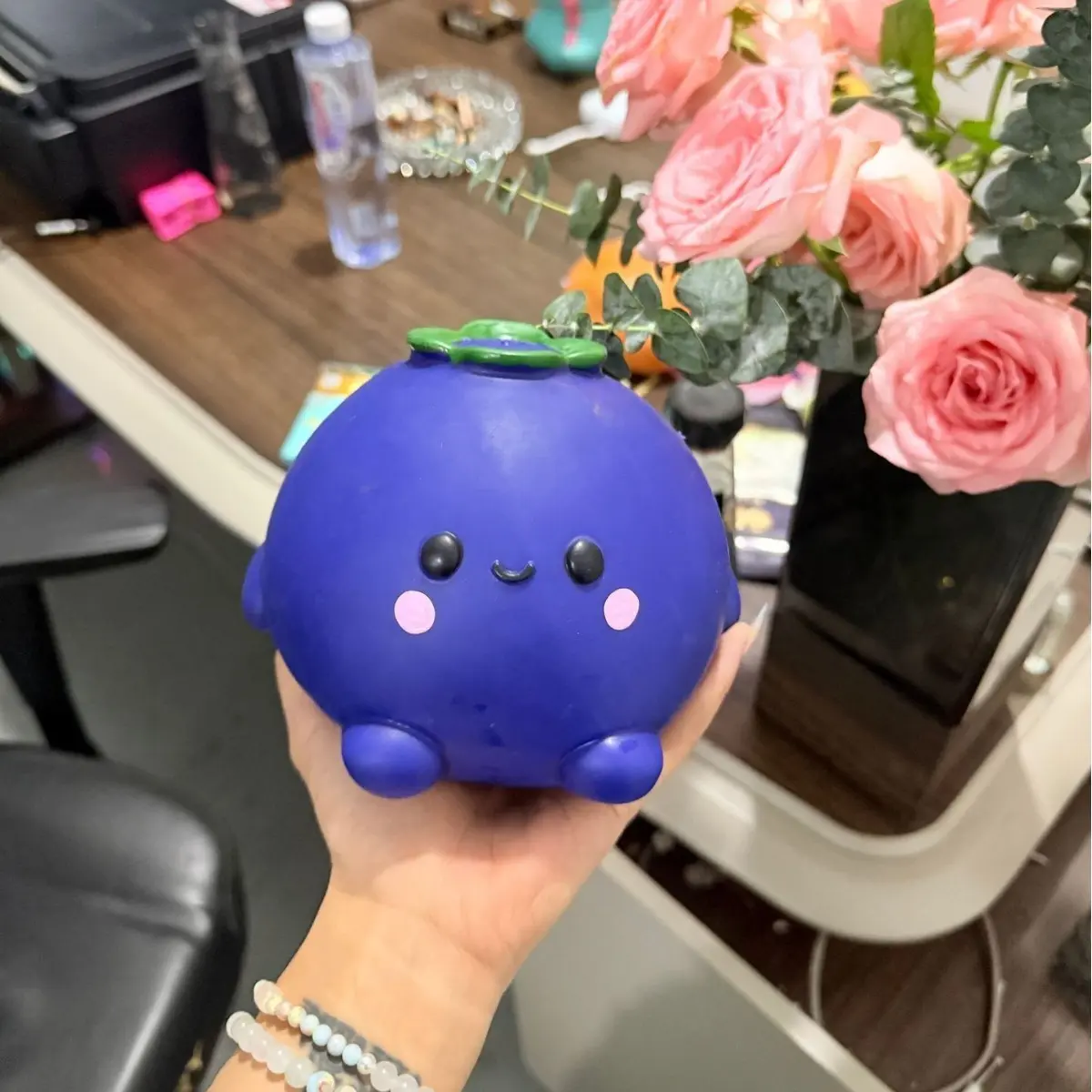 Blueberry Stress Relief Toy, Cartoon Compression Fun, Soft Plush Blueberry Squeeze Toy, Halloween Gift, Party Favor