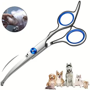 1set Professional Stainless Steel Pet Grooming Scissors - Uncharged, No Battery Required - Safe Dog Grooming Tools for Trimming, Shaping, and Styling - Suitable for Dogs and Cats