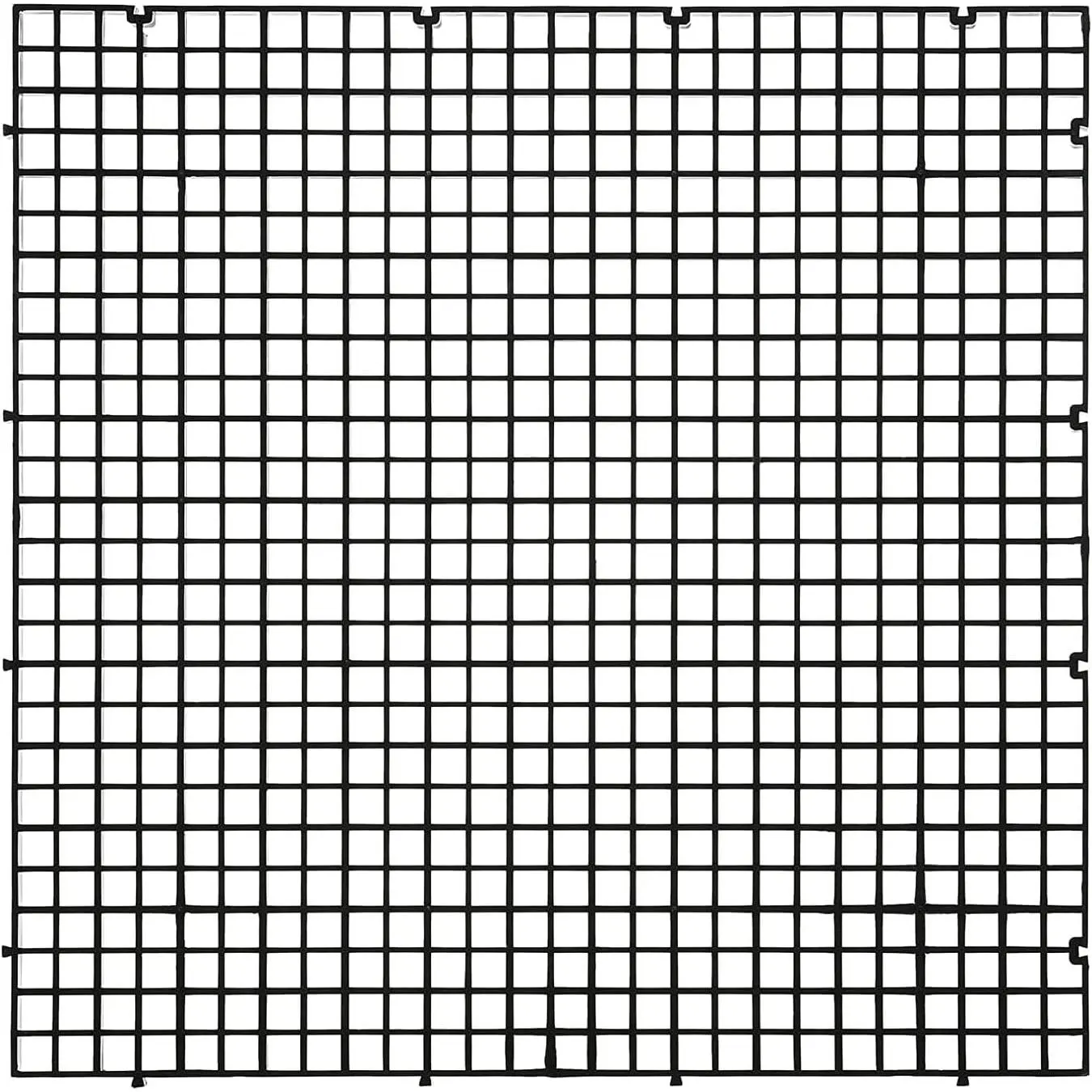 Black Aquarium Plastic Grid Divider Egg Crate Isolate Board, 2-Piece Fish Tank Bottom Filter Tray (L)