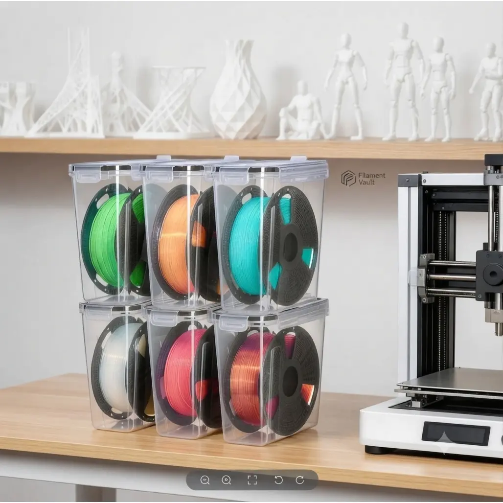 4Pack Filament Storage Box,3D Printer Filament Storage Labels & Marker, Waterproof Filament Storage Container for 1KG Spools Dust-Proof & Stackable Box for PLA/ABS/PETG/TPU/Nylon summerwins