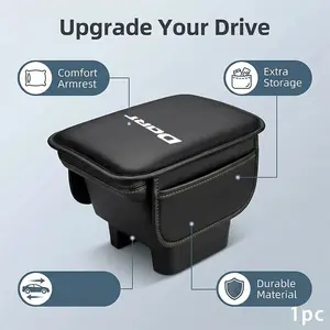 Dodge Dart Center Console Protective Pad, PU Leather, Stain & Wear Resistant, Easy Install, Unisex, 1pc Armrest Cushion