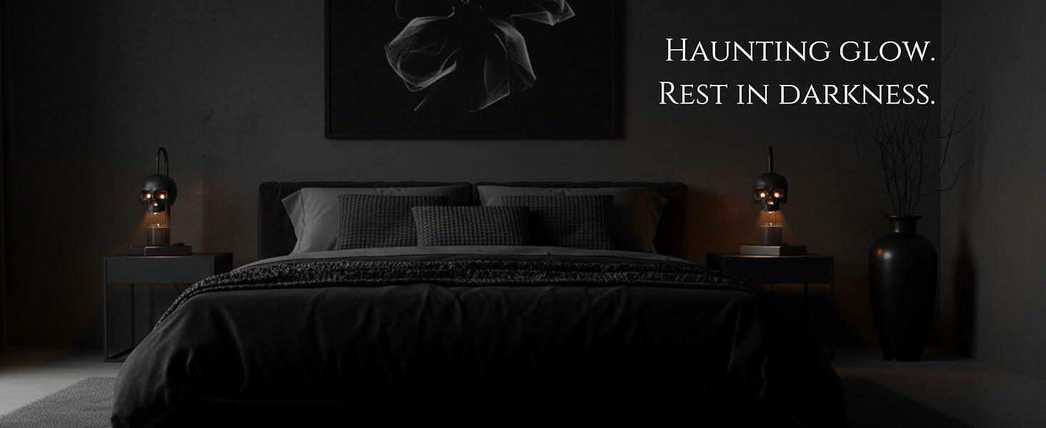 Skull Candle Warmer Lamp with Timer & Dimmer – Adjustable Height Gothic Candle Lamp (Candles Not Included)