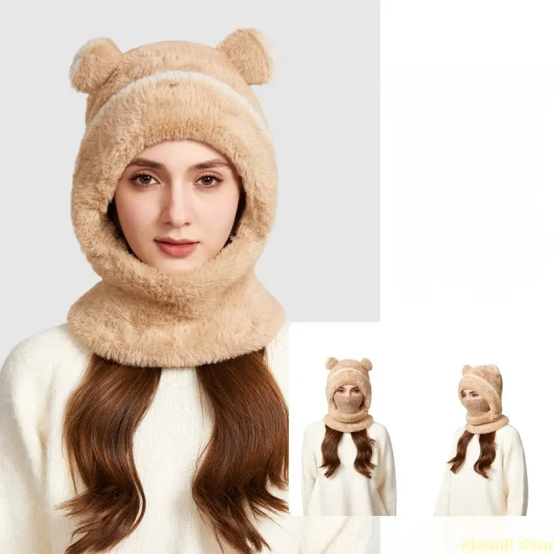 Adult & Children's 3-in-1 Fleece Warm Windproof Balaklava Hat Set - Scarf, Warm Windproof Hat with Earflaps, Ski/Cycling Neck Warmer, Warm Windproof Hat