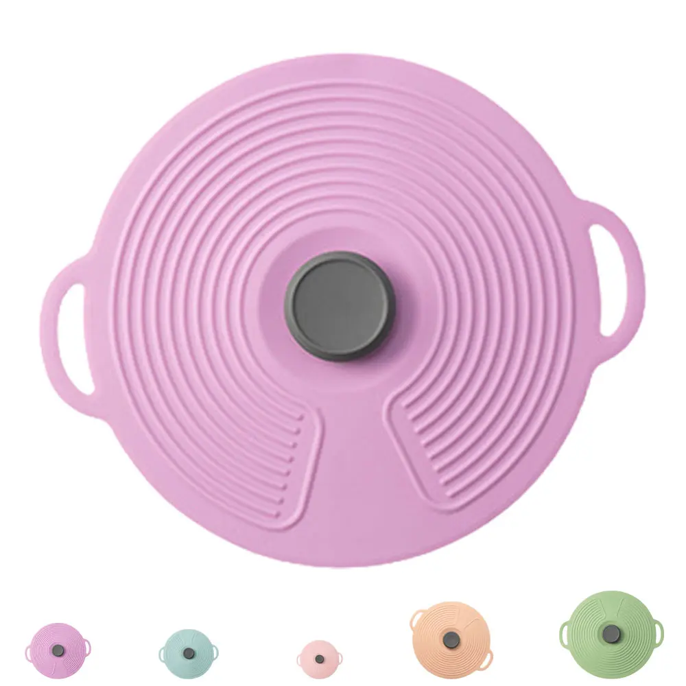 5-Size Universal Silicone Pot Lid Set with Ergohandles, Reusable Flexible Round Covers for Cookware Containers, Practical Food Storage Lids for Home Cooking & Kitchen Organization