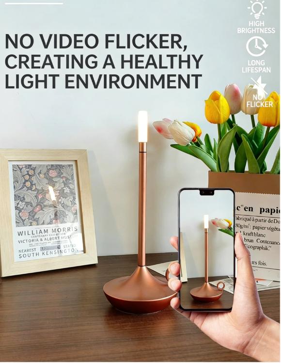 Aladdin Rechargeable LED Table Lamp, Touch Control, Ambient Light for Hotel, Restaurant, Bar & Camping