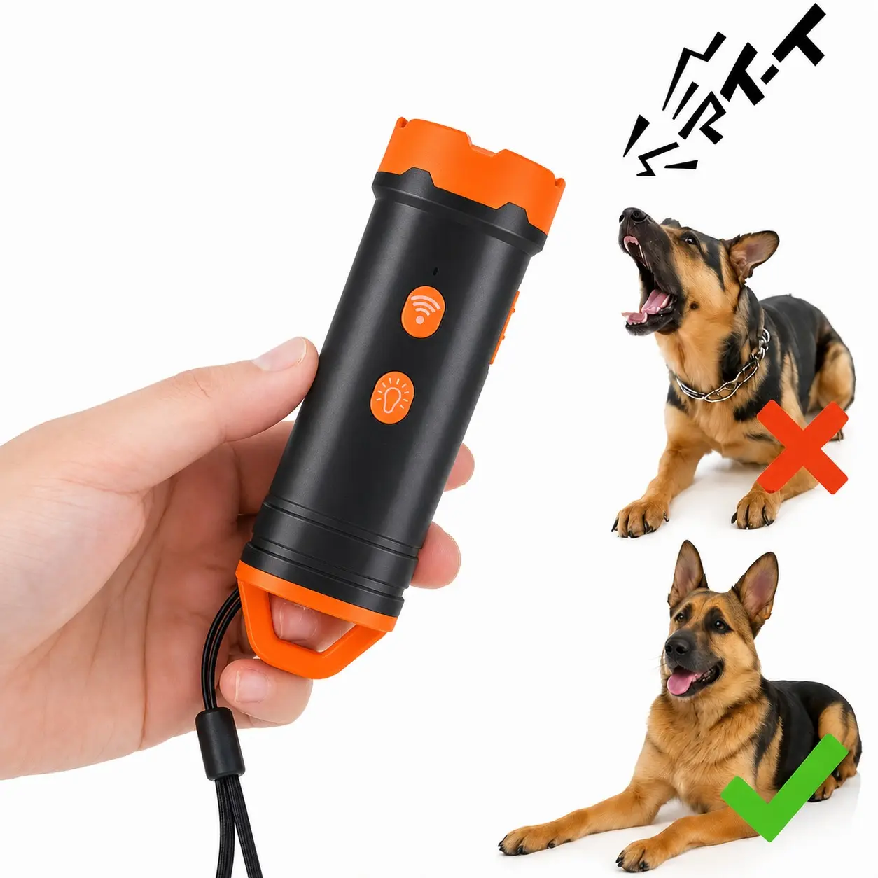 USB Rechargeable Ultrasonic Dog Trainer, Anti-barking Device with Adjustable Training Modes, Pet Training & Behaviour Aids