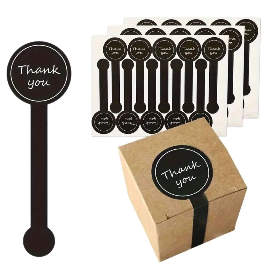 Baking Label Sticker, 100pcs/set Long Strip Sealing Sticker, Self Adhesive Baking Label Sticker, Sticky Label, Self Adhesive Stickers, Self Adhesive Labels