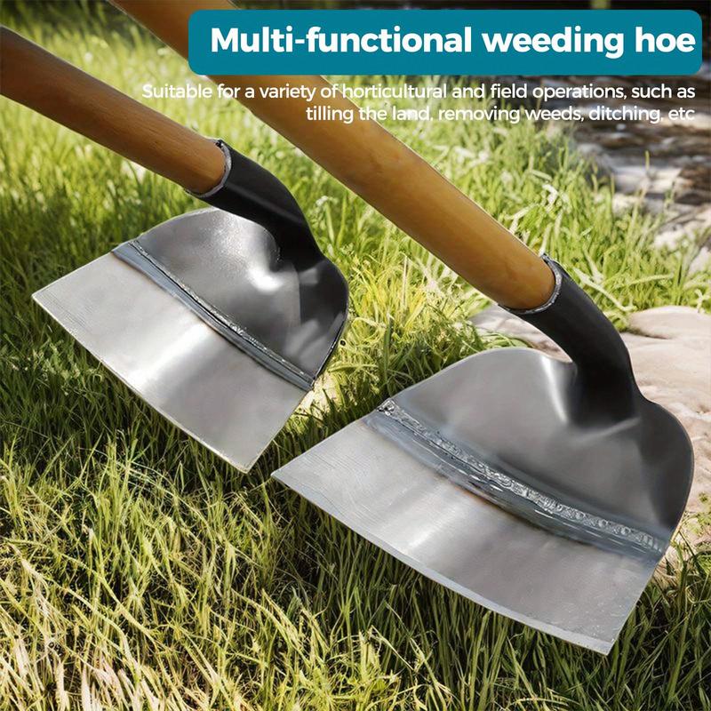Vaseeka rake Heavy-Duty Carbon Steel Garden Hoe for Weeding & Turf Removal Durable Handheld Tool Metal Construction Ideal for Gardening