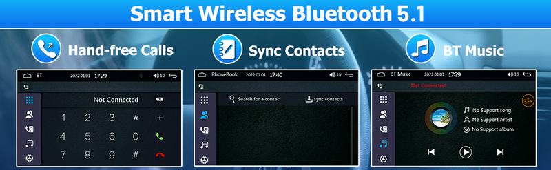 Single Din 7 Inch Car Stereo with Carplay Android Auto Bluetooth 5.1 Touchscreen Car Audio Receiver with Mirror Link FM Radio SWC USB AUX TF Card and 12LED HD Backup Camera