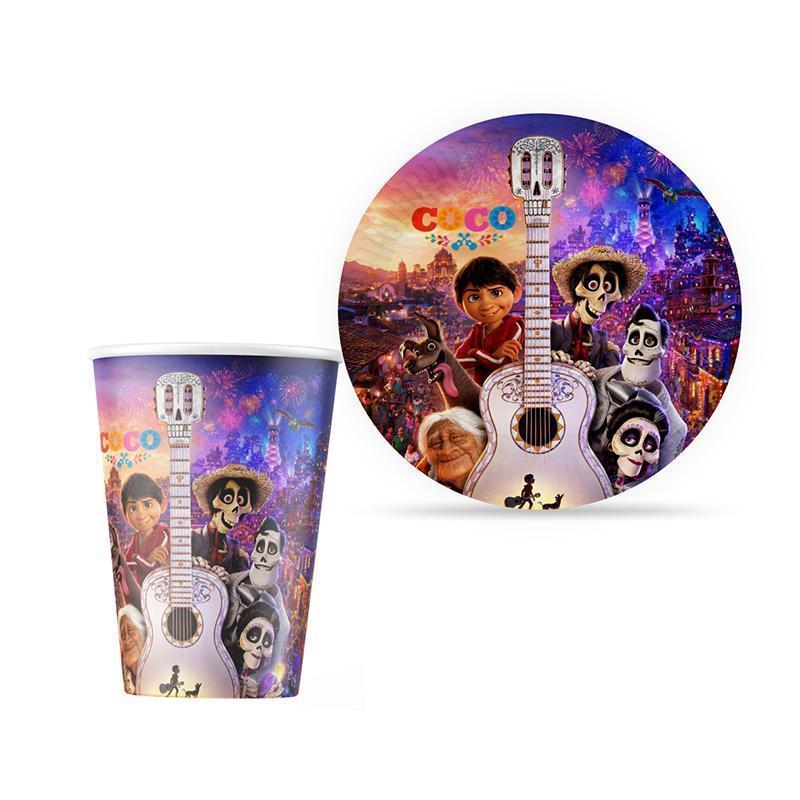 Cartoon Musical Coco Theme Party Supplies Girls Birthday Party DecorationDisposable Party Pack Various combinations of choice