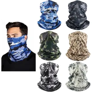 6 Pack Summer Neck Gaiter, UV Protection Cooling Face Mask Breathable Bandana Head Scarf Face Cover for Men Women