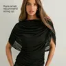 Women's Fashion Sheer Ruched Mesh Top Drape Design Urban Style, Perfect for Daily Wear or Outdoor, Versatile Stylish Item, Daily Wear Tops