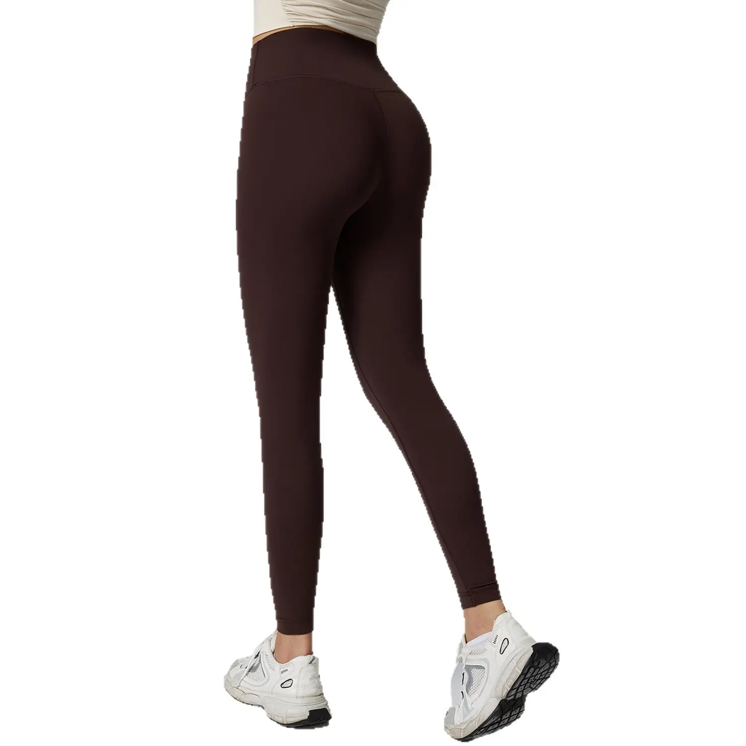 European and American sports pants with high waisted Lycra N66, breathable, tight fitting, and stretchy yoga pants for fitness and compression