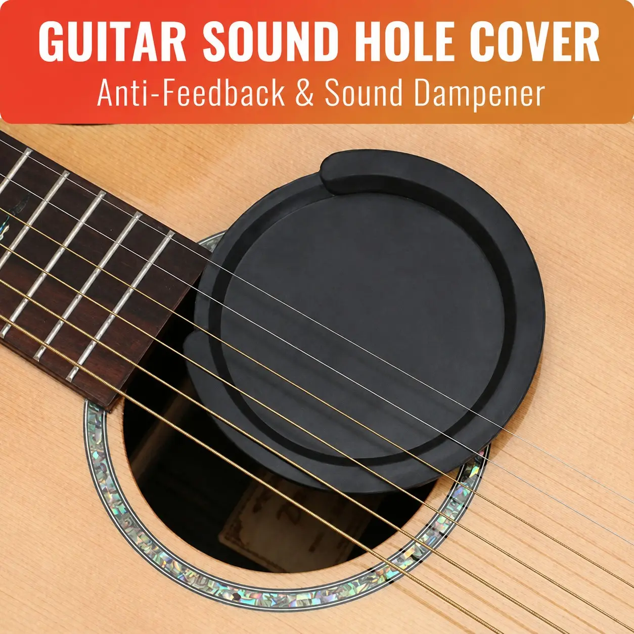 Acoustic Classic Guitar Sound Hole Cover Guitar Noise Reduction Dampener Guitar Accessories 2 Sizes Buffer Block Stop Plug Parts