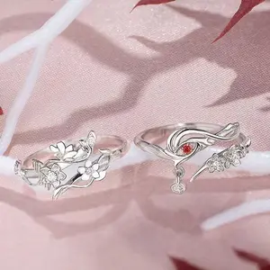 Anime Tian Guan Ci Fu Ring Heaven Official's Blessing Hua Cheng Xie Lian Adjustable Unisex Couple Rings Jewelry Accessories Gift
