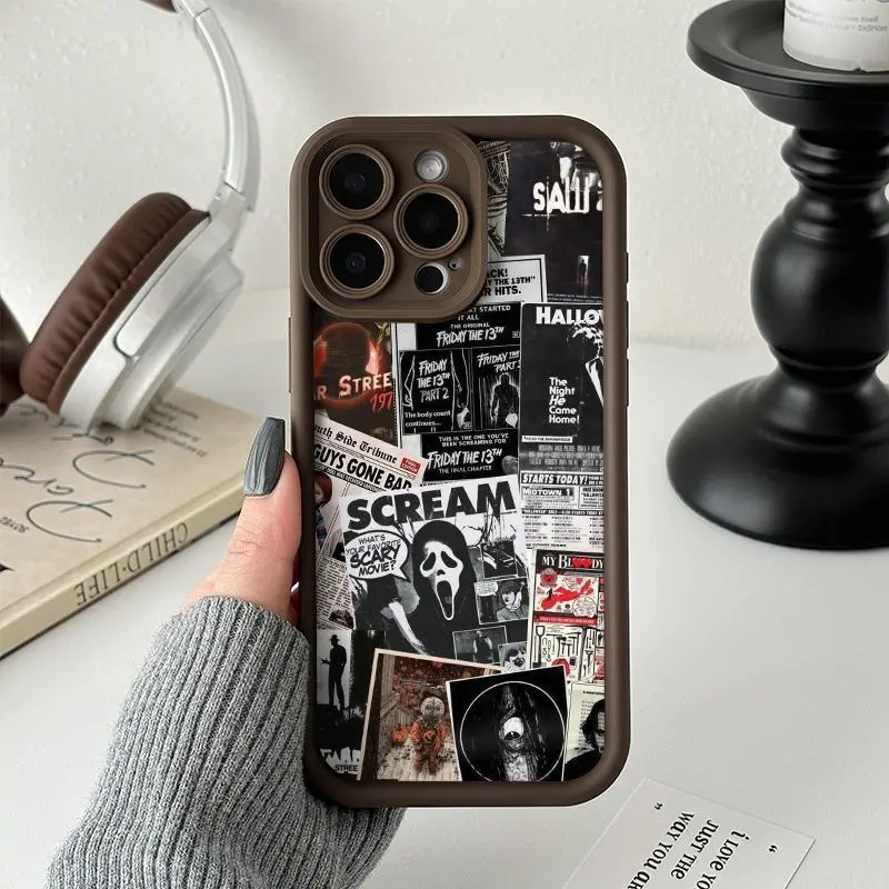 Horror Movie - Halloween Phone Case I Scary Scream Terrifier | Cover for iPhone 17 16 15 14 13 12 SE Max Pro, Gift Protection Protector
