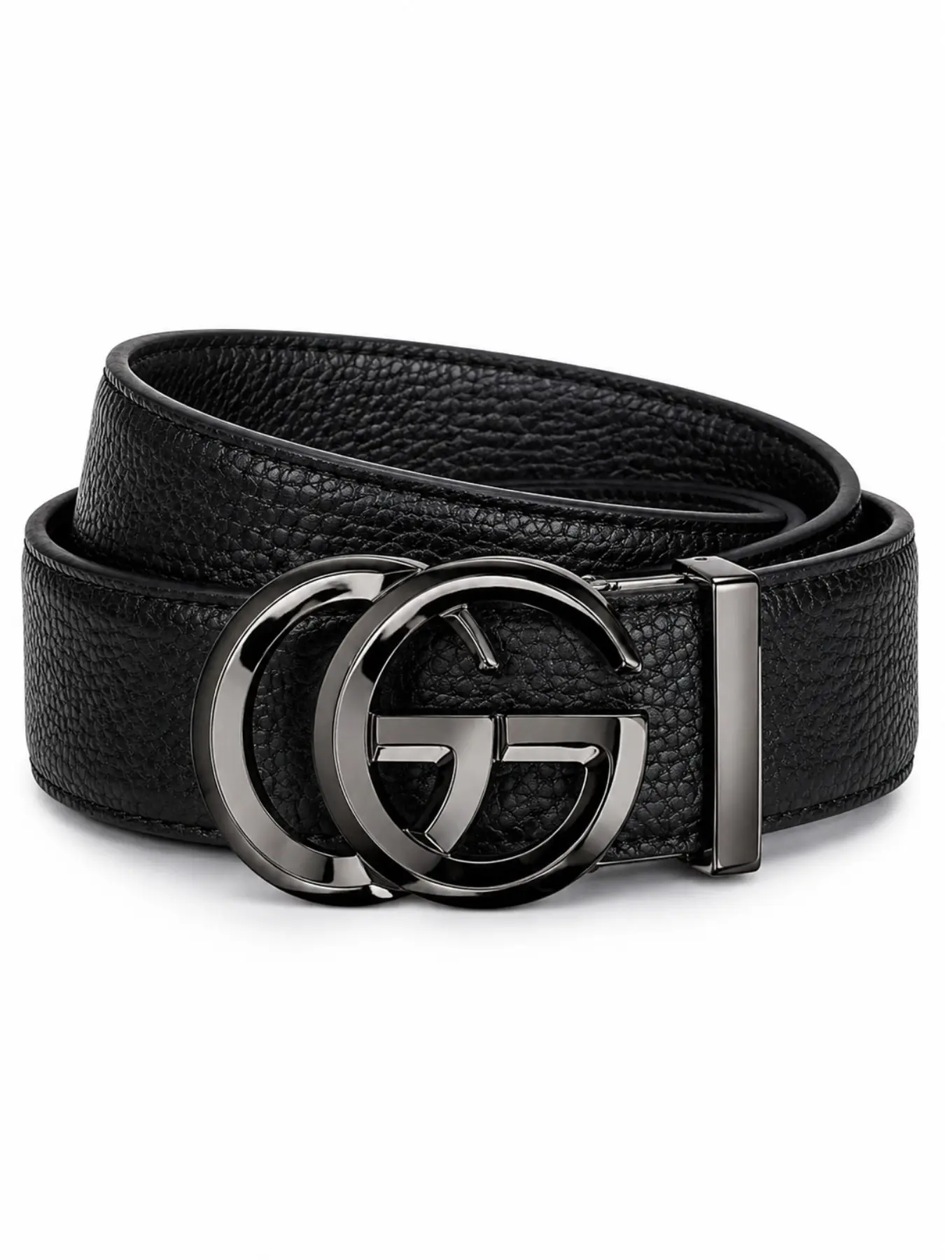 New Men's Leather Belt with Automatic Buckle, Fashionable Casual Waistband for Young Men, Versatile Business Pants Strap