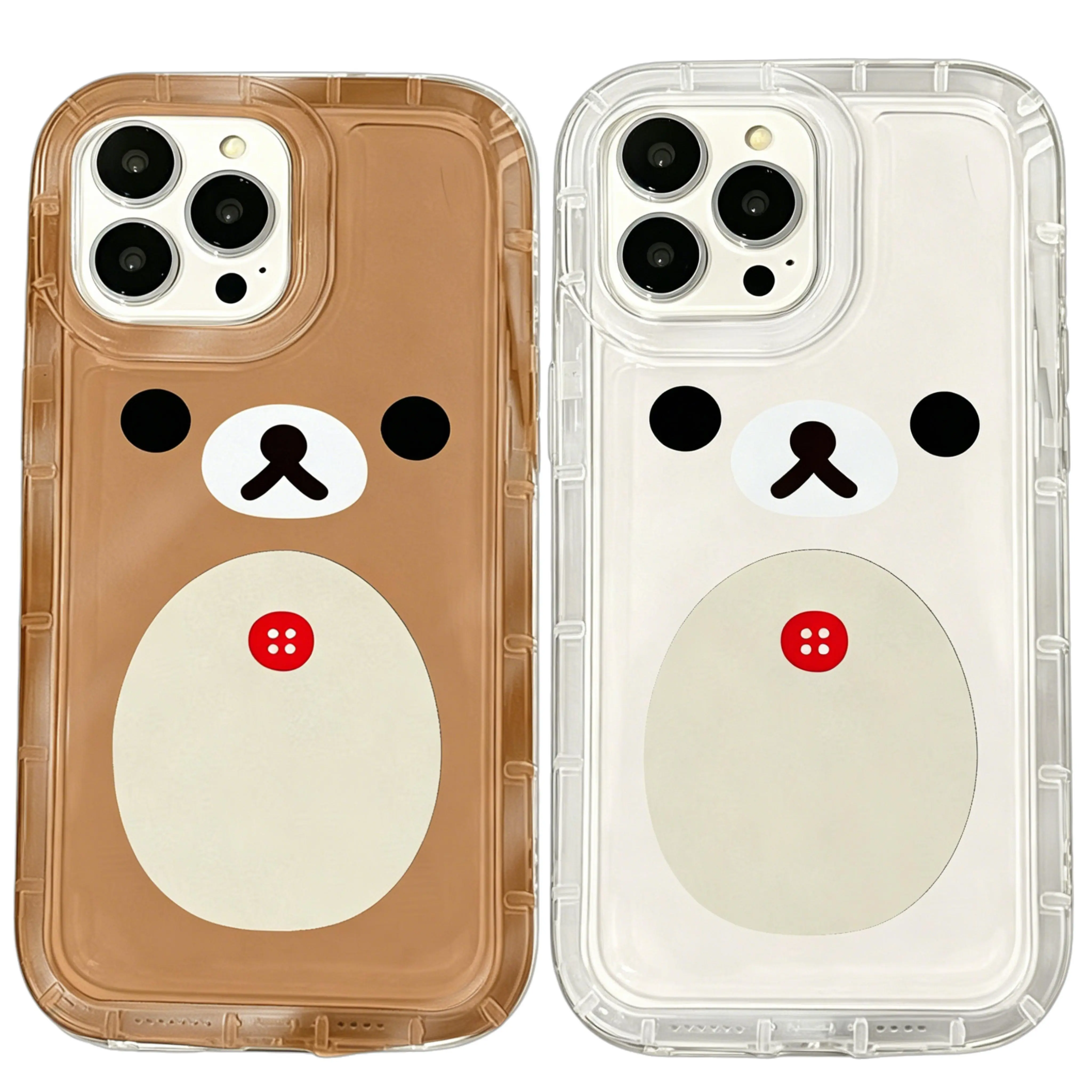 Fashion Cute Cartoon Rilakkuma Bear Perfect Aesthetic Printed Soft TPU Case Anti Drop Full Protection Compatible with iPhone 17 16 15 14 13 12 11 Pro Max 17Air and Samsung S26 S25 S24 S23 S22 S21 FE Plus Ultra, Smartphone, Handheld
