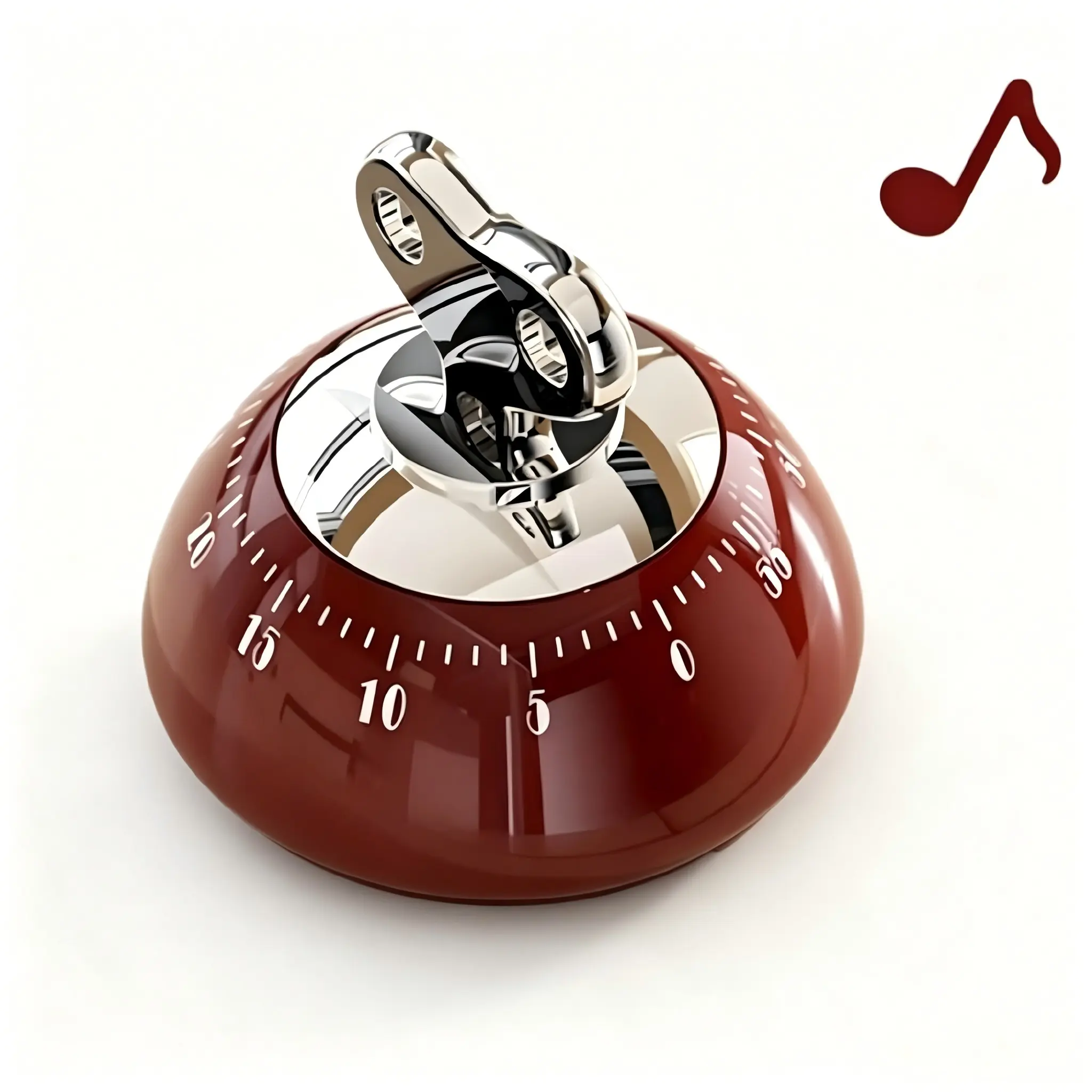 Vintage Mechanical Kitchen Timer Clock, 60-Minute Countdown, Magnetic Backplate, Winding Design, Loud Alarm, Ideal for Cooking and Home Use