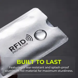 8 Pack RFID Blocking Card Sleeves Anti-Theft Protection for Credit Cards ID Cards Slim Lightweight Secure Card Holders
