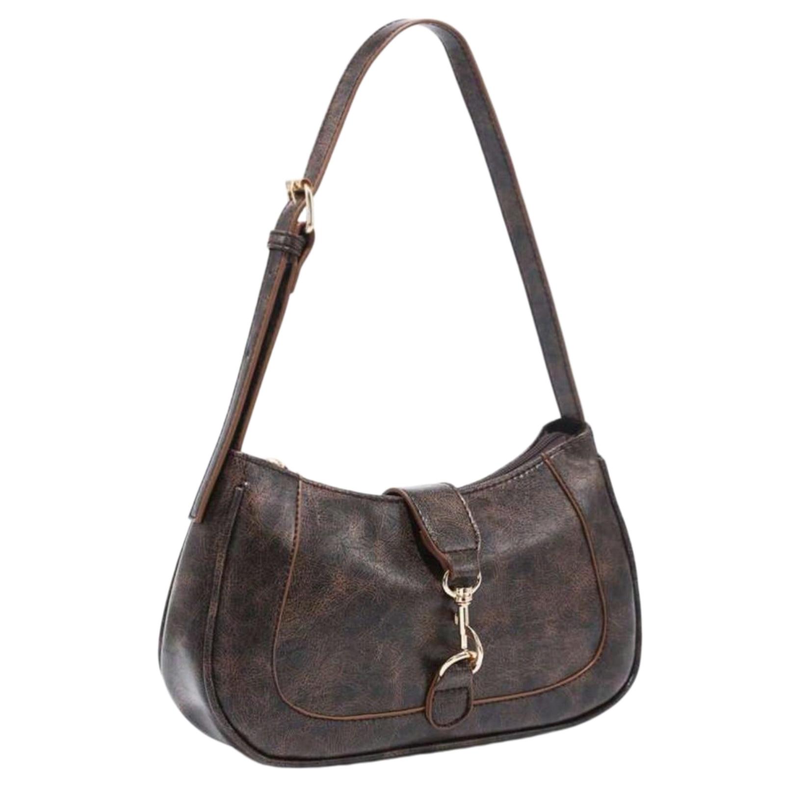 Retro Minimalist Hook Decor Vintage Bag For Women,  Small Bags Adjustable Shoulder Strap Crescent Shape Bag Handbag Suitable for Date, Outing, Party,