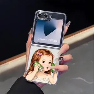 Soda can doll Mobile phone case suitable for Samsung ZFlip 4/5/6/7, shock-proof Hard shell, with fashionable aesthetic design