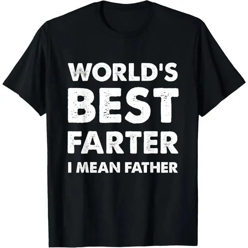 [graphic T–shirt][100% Cotton] Father's Day Retro World's Best Farter Dad Joke T-Shirt Premium Cotton Apparel Fathersdaygift Graphic Tees Men graphic tee Streetwear