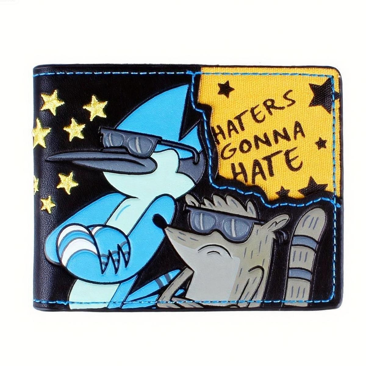 Cartoon Wallet Men's Wallet |   Boy's Wallet |   Haters Gonna Hate Embroidery. |   Ideal Choice for Holiday Gifts