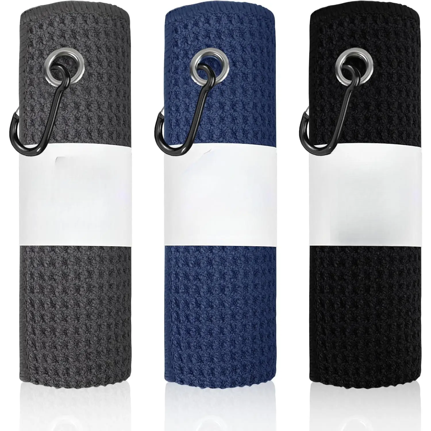 3 Pack Microfiber Fishing Towels with Clip, 16" X 16", Waffle Pattern  Effective Cleaning of Fishing Gears or Dirty Hands, Perfect  Camping Towels and Hiking Towles