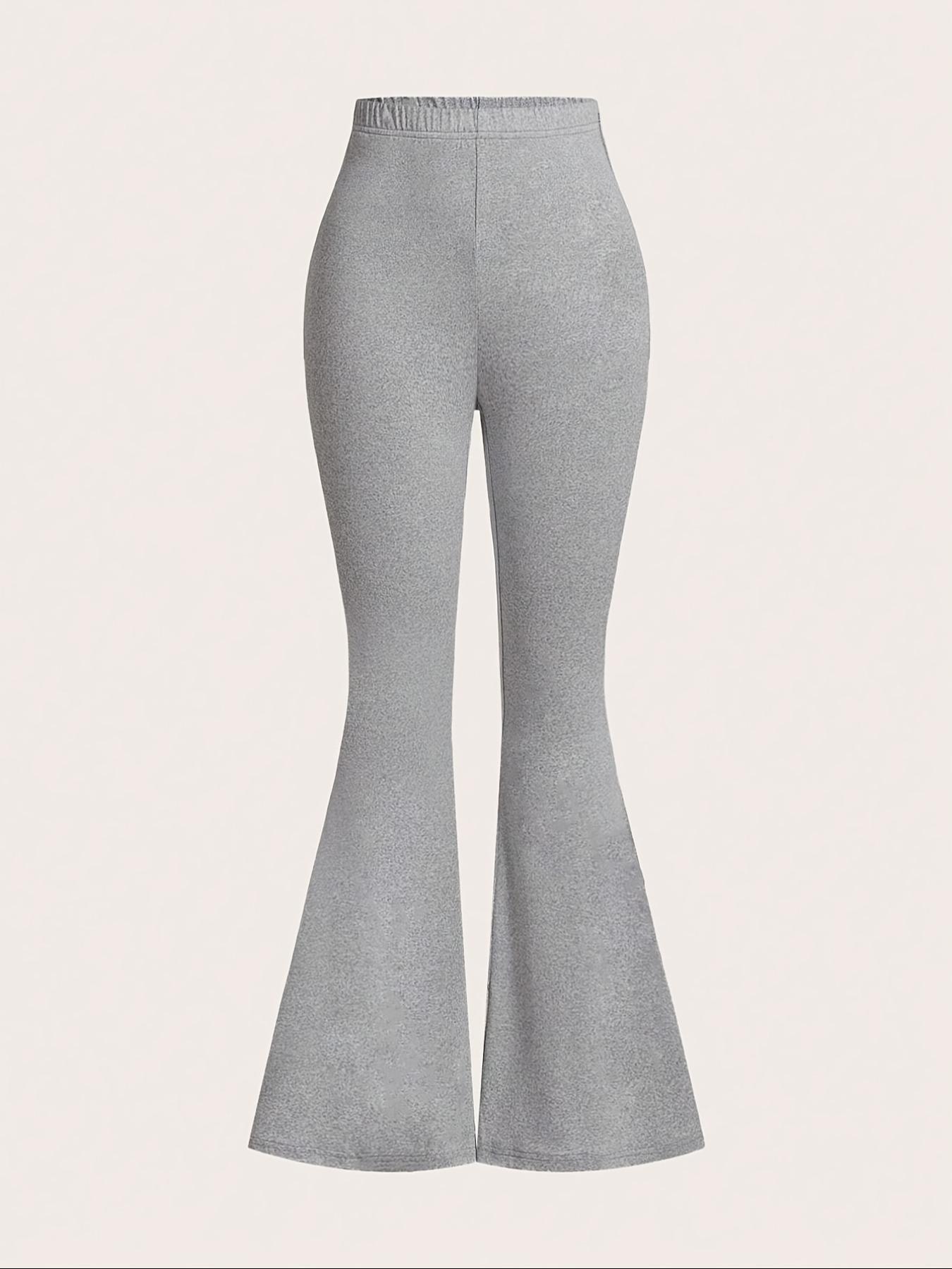 Toddler Girl's Solid Flare Leg Pants, Casual Comfy Bell Bottom Trousers for Spring & Fall, Kids Bottoms for Daily Wear