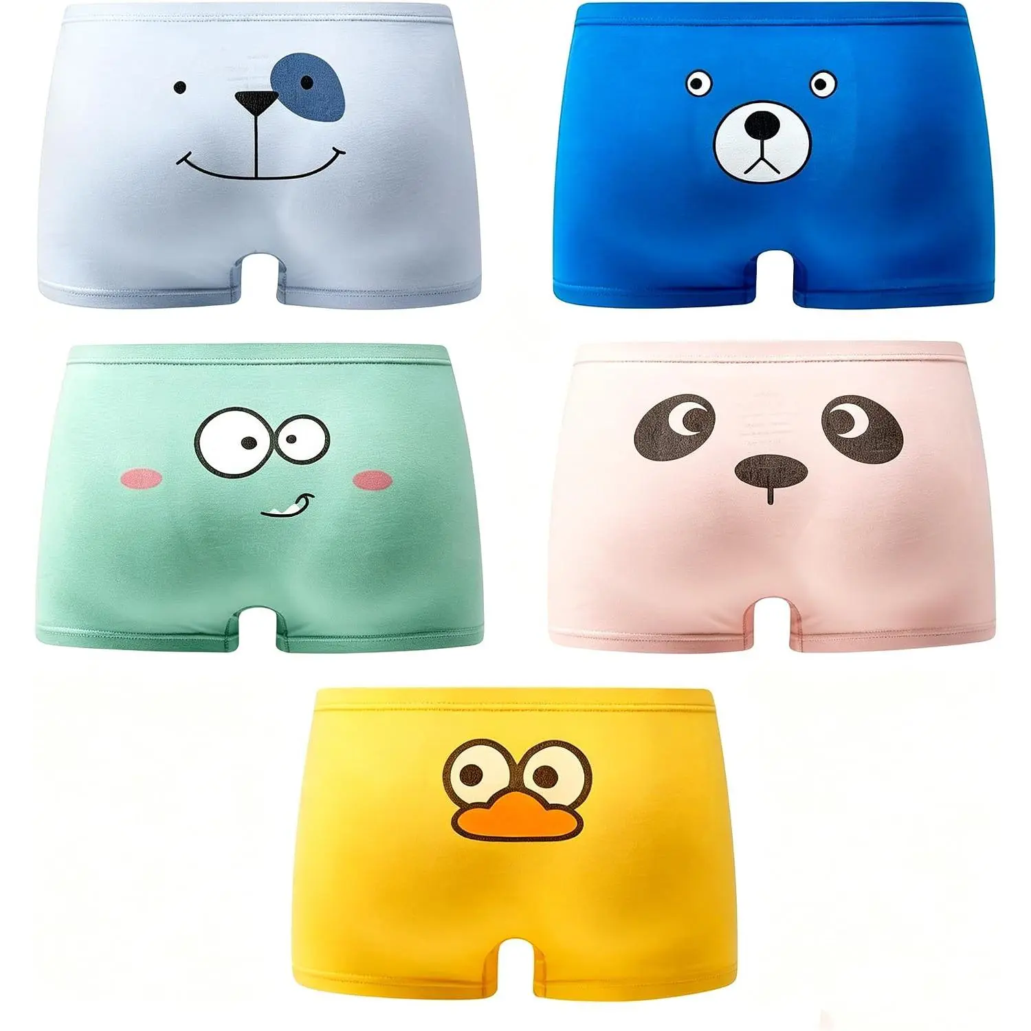 Toddler Boys' Boxer Briefs, 5-Pack Soft Cotton Tagless Underwear, Comfortable Stretch Briefs for Kids Ages 3-24