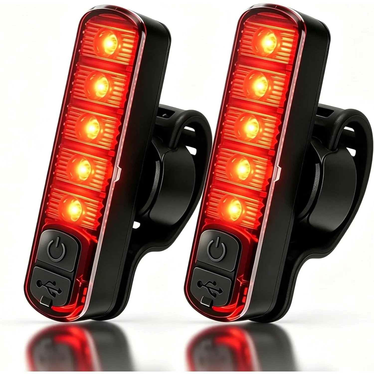 Rechargeable LED Bike Tail Light IPX6 Waterproof 5 Lighting Modes Rear Safety Helmet Light for Road Mountain Bikes Electric Scooter Bike Lighting Parts & Accessories