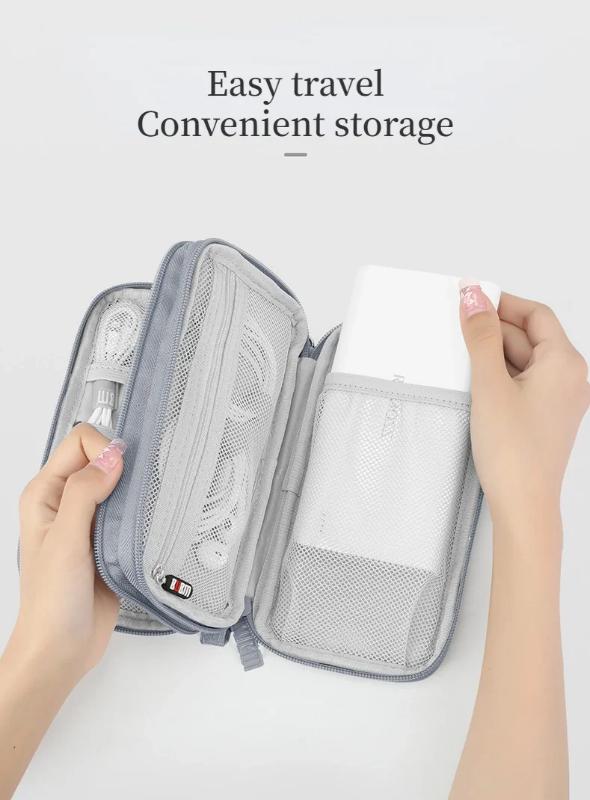 Travel Cable Bag Portable Digital Storage Pouch Charger Data Cable USB Bag Organizer Waterproof Electronic Accessory Storage Bag