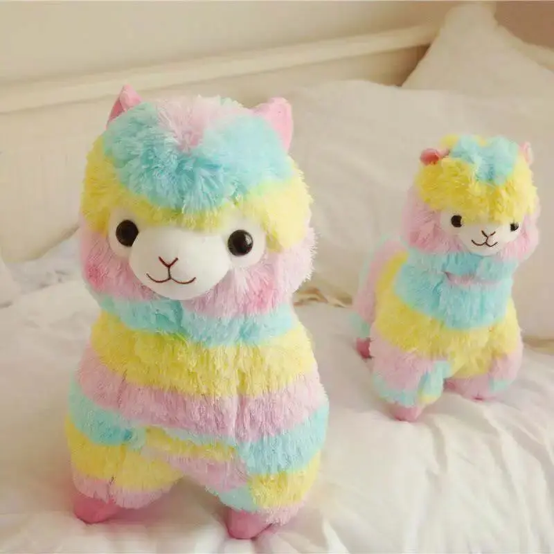 20cm Kawaii Rainbow Alpaca Plush Toys Soft Stuffed Sheep Peluches Cute Animal Dolls Kids Toys for Childrens Gift Room Decor