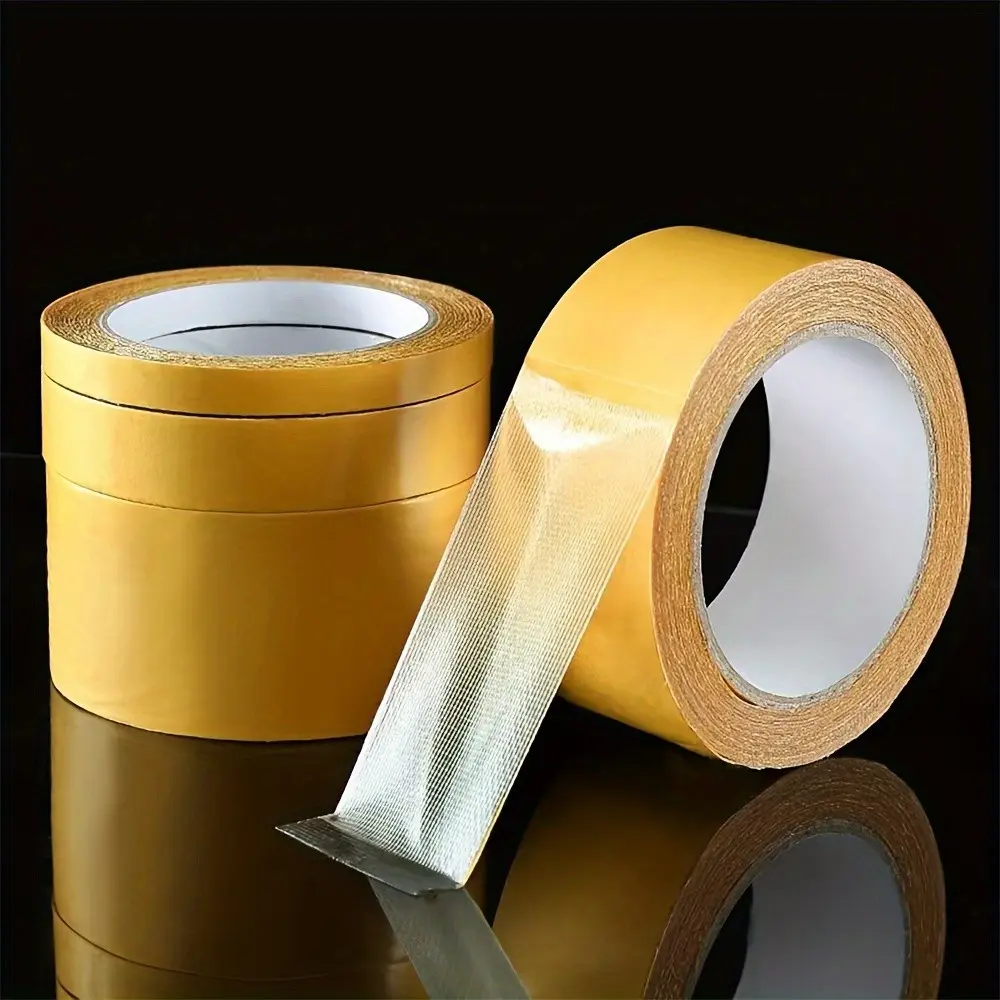 Heavy-Duty Double-Sided Tape, Super Strong Adhesive with Fiberglass Mesh, Waterproof Transparent Mounting Tape for Walls & Glass