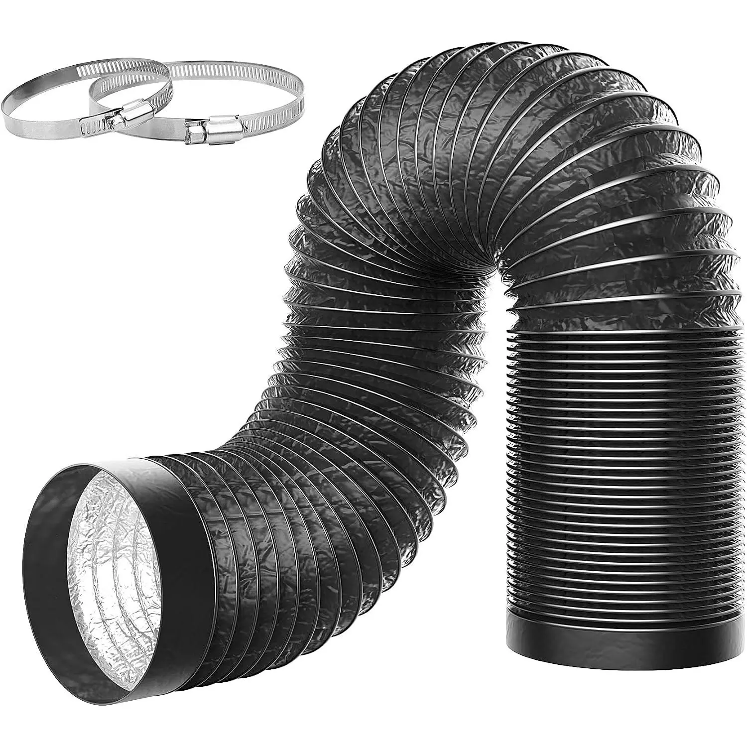 4 Inch  Flexible Vent Hose - 10 FT,  Resistant, Lightweight, Durable for HVAC, Plumbing, Ductwork