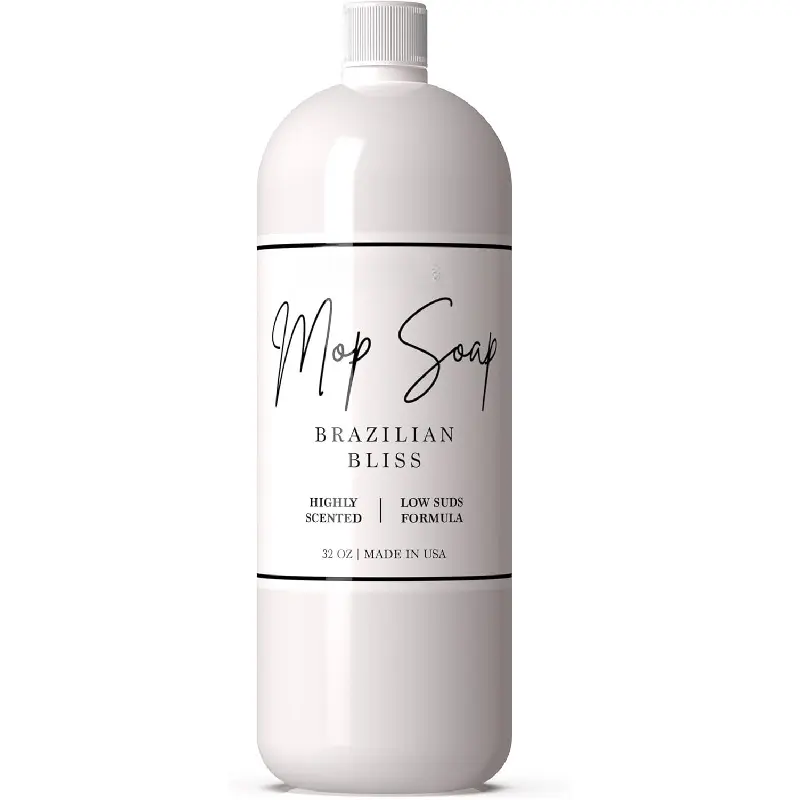 Mop Soap Highly Scented Fragrance, Long Lasting Luxury Floor Cleaner for Hardwood, Tile, Laminate & Stone, Low Suds No Residue Formula, All Mop Types, Made in USA, 32oz Brazilian Bliss Fragrance
