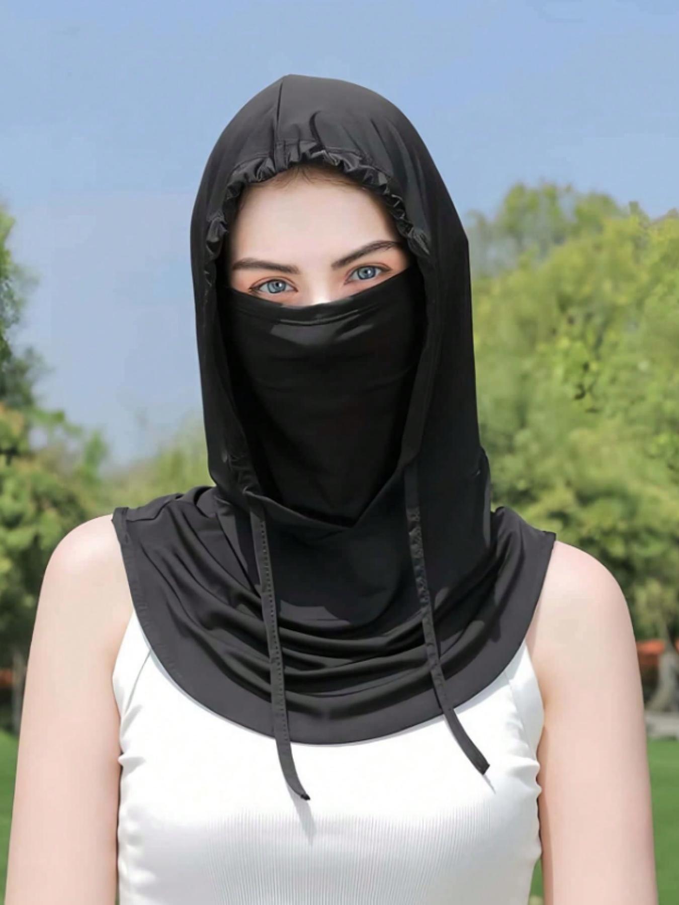 1-piece and multi piece sets, three in one multi-functional neutral ice silk sunshade balaclava hat, sun proof, Tactical Windproof, warm, suitable for outdoor cycling, skiing, unisex, couple style