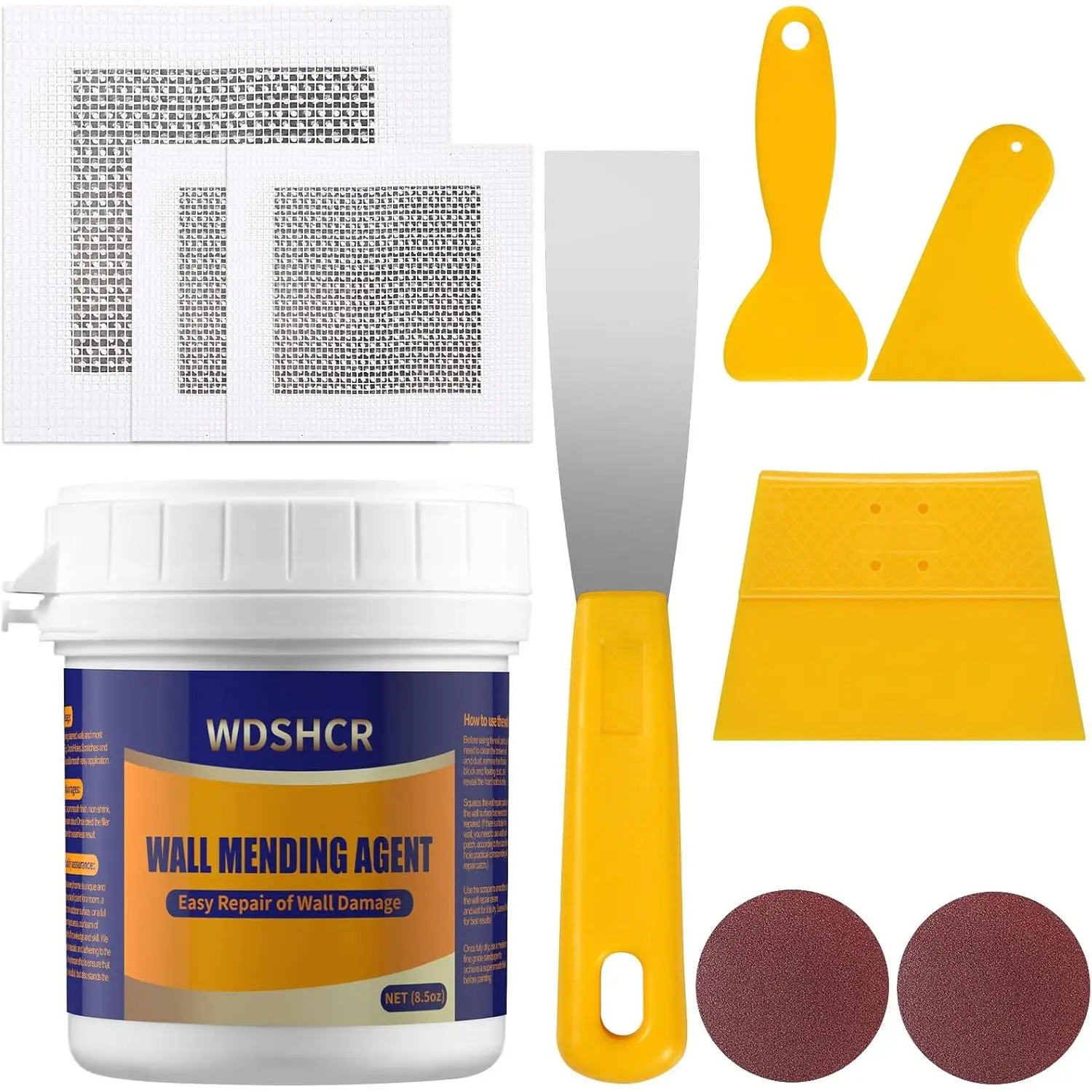 Repair Kit Hole Repair Patch Kits Wall Spackle Repair Paste with 8.5OZ White Wall Repair with Scraper, Wall Surface Hole Fill Quick and Easy Solution (1Pack)