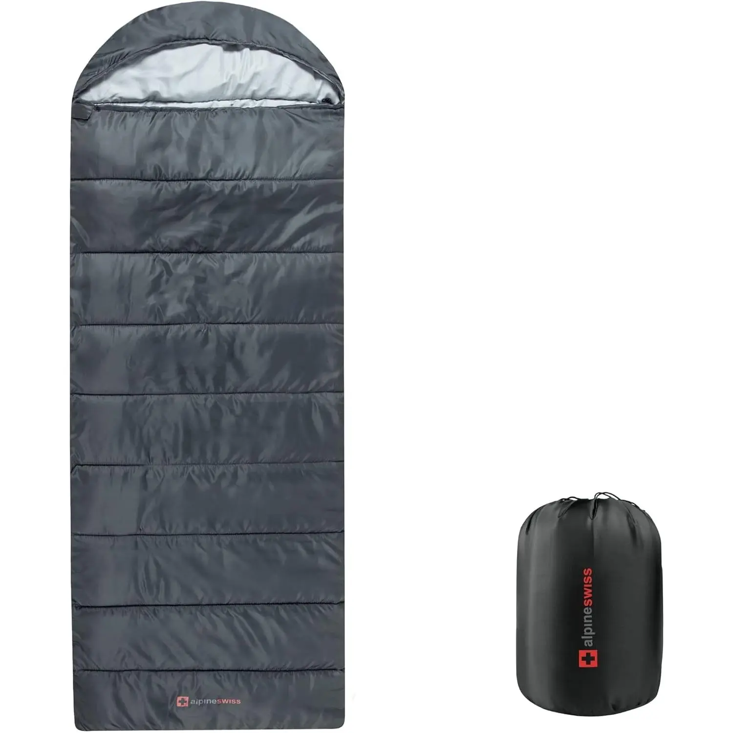 Alpine Swiss 0°C (32°F) Sleeping Bag Lightweight Waterproof with Compression Sack Adults All Seasons Camping Hiking Backpacking Travel Outdoor Indoor