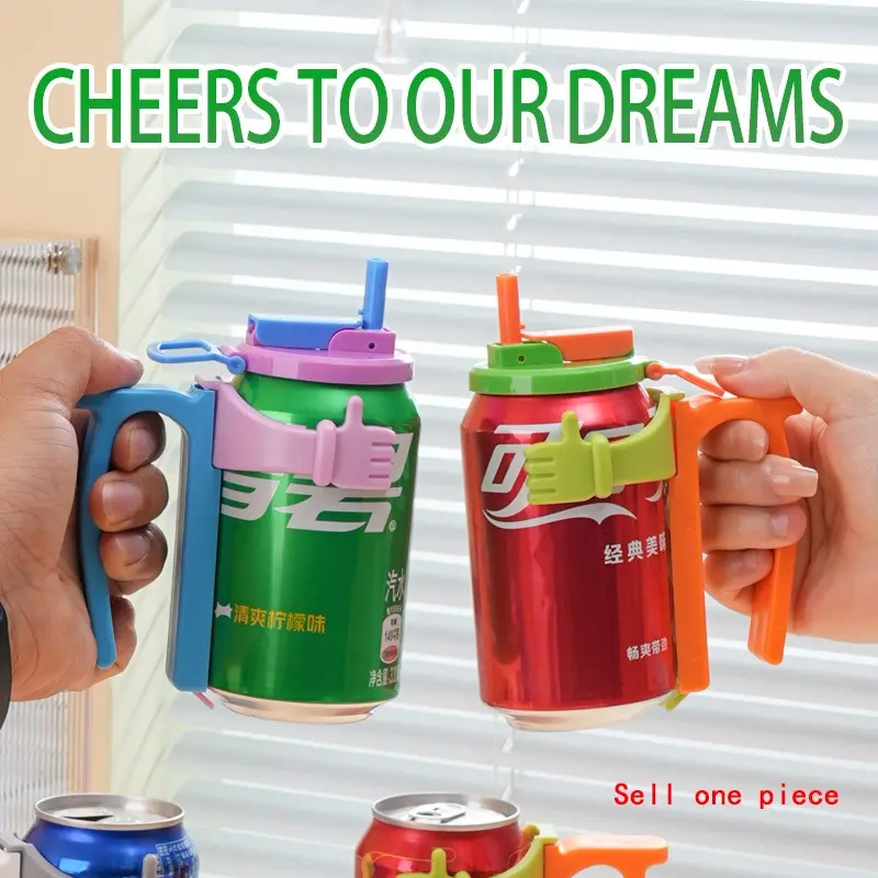 Reusable Soda Can Lid with Straw, Leak-Proof Design, Comfortable Grip, Ideal for Picnics and Home Relaxation, Easy-To-Carry Beverage Accessories