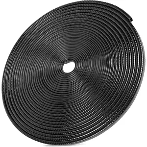 66Ft(20.2M) Long  Door  Guards,U Shape  Trim Rubber Seal Protector Rubber  Door Protector  Protection Door  Anti- Rubber Clips Fit for  | Black |
