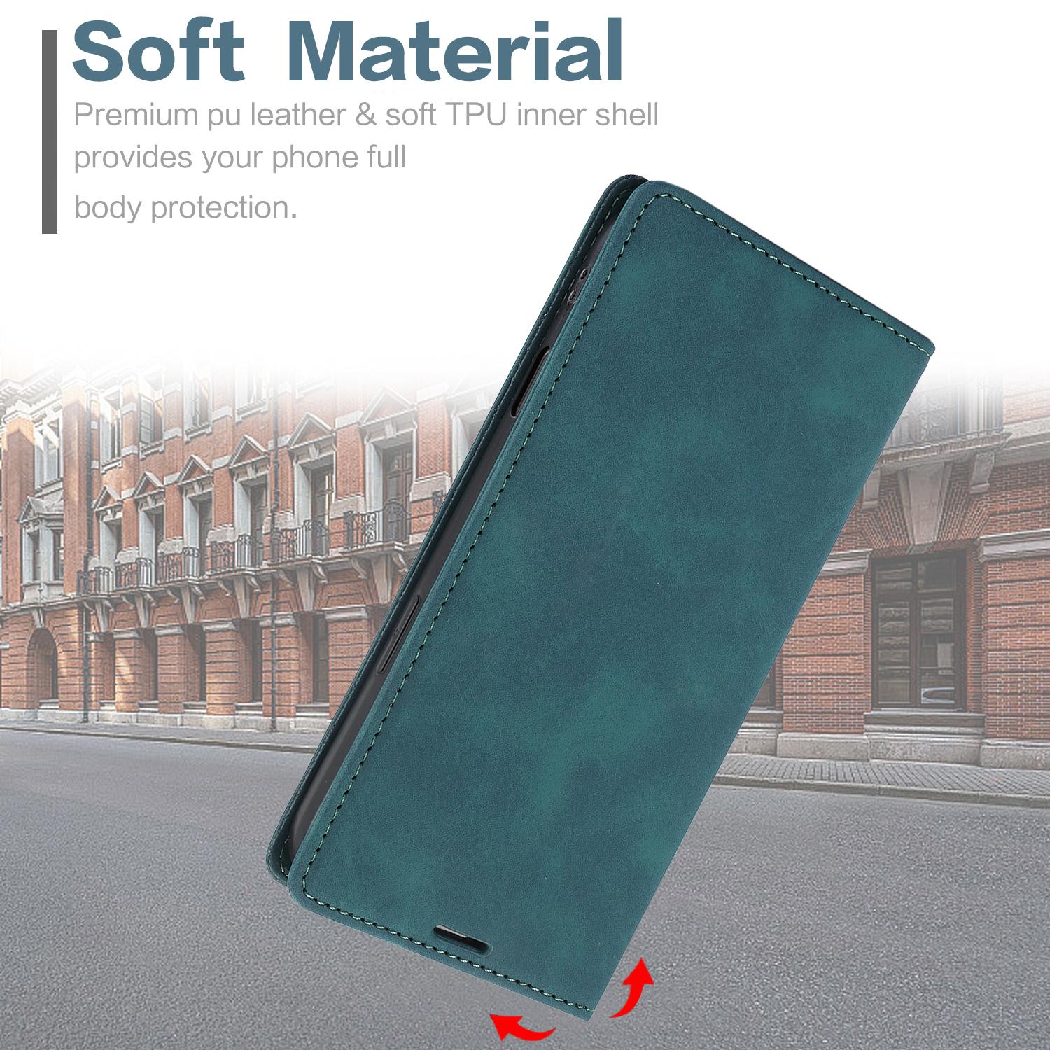 Matte PU Leather Flip Wallet Case with Card Slot, For iPhone 17 16 15 14 13 12 Pro Max