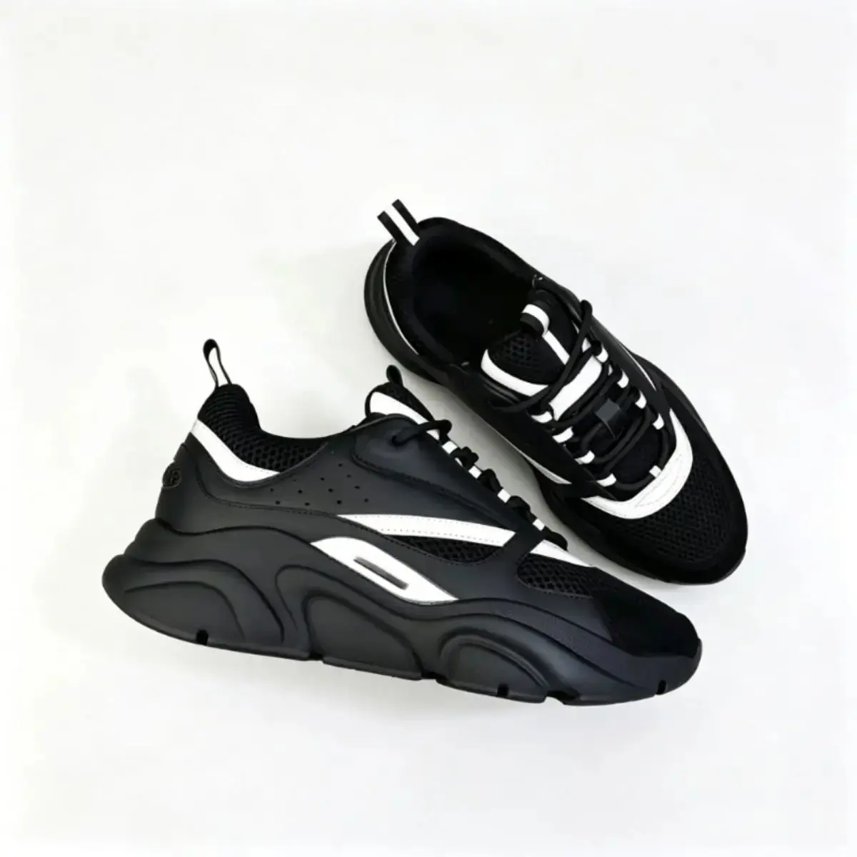 Unisex Color Block Mesh Casual Sport Sneakers - Lace-Up Lightweight Platform Walking Shoes, Breathable Mesh Upper, Shock Absorb Thick Soled Chunky Sole, Non-Slip All-Season Daily Wear Athletic Trainers for Street Use