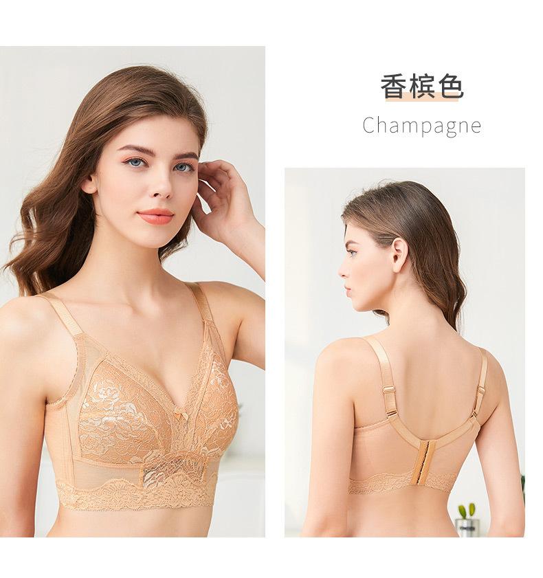 Classic wireless, non-padded, lightweight full-cup bra, plus size, specially designed to enhance and minimize large busts, prevent outward expansion