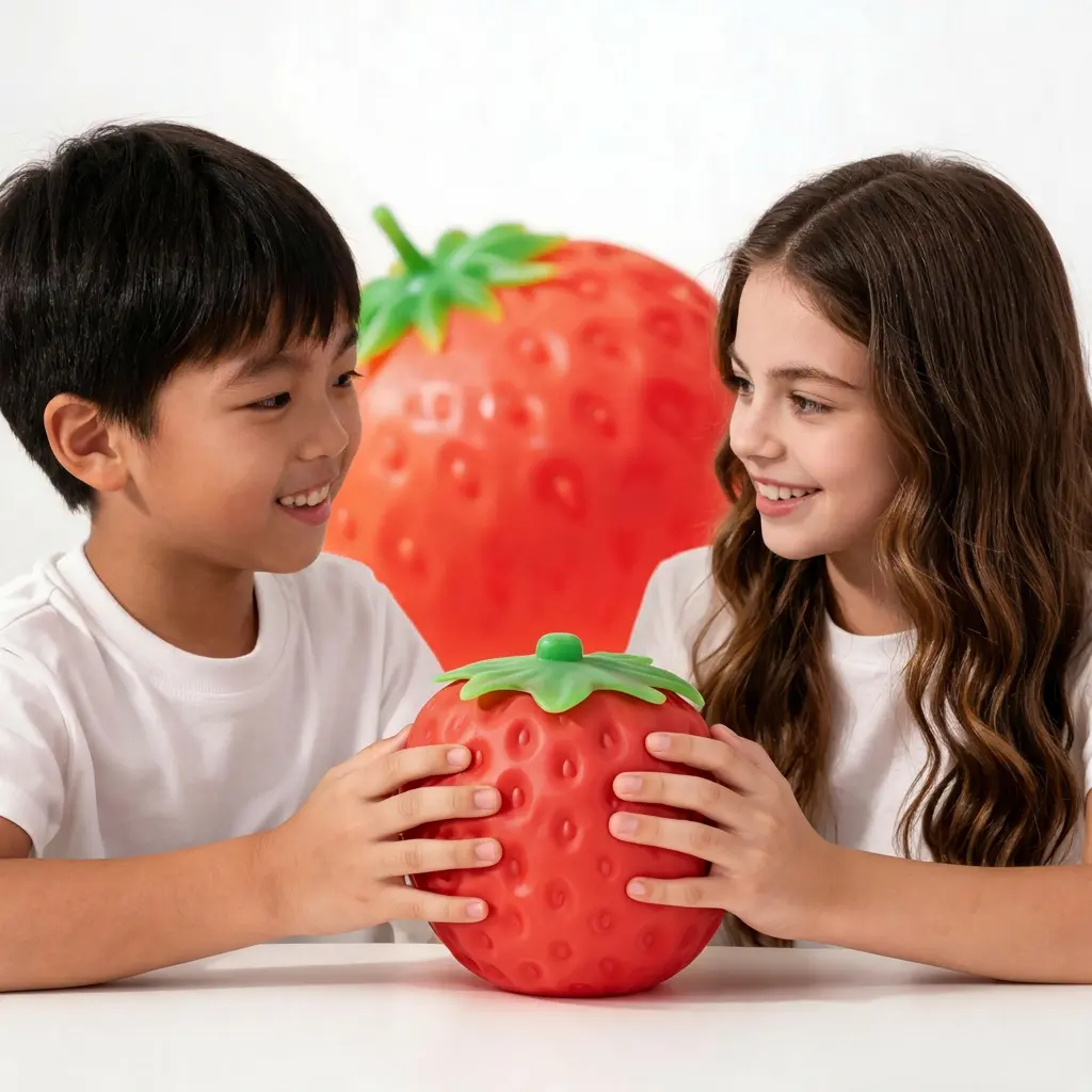 2026 Giant Strawberry Squishy, Squishy Strawberry, Realistic Strawberry Model Party Favor Slow Rise Pressure Release, Soft Squeeze Relief (One 5.5 Inch)
